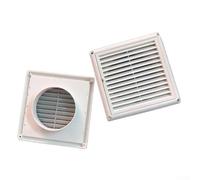 Rejilla de ventilación, 1 paquete de conducto cuadrado, salida de aire de pared de plástico, rejilla inclinada para aire de retorno de escape fresco, cubierta resistente a la intemperie para edificios