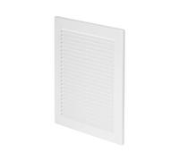Rejilla de ventilación 200 x 250 con Fly Net. Blanco plástico de alta calidad (TRU-22)