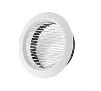 Rejilla de ventilación ajustable de ABS, cubierta redonda de ventilación blanca para baño, ventilación de cocina, ventilación hecha a medida para cualquier habitación (100 mm)