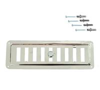 Rejilla de Ventilación Ajustable de Acero Inoxidable No Magnético, INOX AISI 316, Rejilla de Salida/Entrada de Aire, Difusor de Aire para Cocinas y Baños. (23 x 7,5 cm)