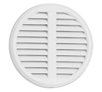 Rejilla de ventilación ajustable de plástico para tubos de 75-125 mm, de medida 175 mm, con protección contra insectos