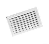 Rejilla de ventilación blanca de 300 x 150 mm, cubierta de acero inoxidable con mosquitera para instalación de conductos HVAC en pared y techo (200 x 300 mm)