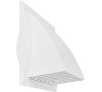 Rejilla de ventilación con compuerta antirretorno - Revestimiento de pared de plástico for campana extractora y ventilador de baño, tamaños de 100/125/150 mm(100cm)