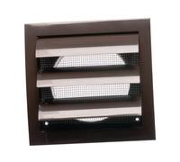 Ø 100mm Rejilla para Ventilación - Rejilla de Ventilación con Protección contra Insectos y Persianas Automáticas - Plástico ABS Marrón