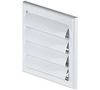 Rejilla de ventilación con láminas móviles, Red de Insectos, Rejilla de Cierre antirretorno, Tapa de Cierre Blanca, diámetro de 100 mm