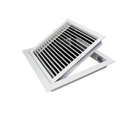 Rejilla de ventilación con varillaje de aleación de aluminio: volumen de aire ajustable for aire acondicionado central y salida de aire for salas blancas.(44.5x44.5cm-17.5x17.5in)