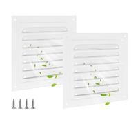 Rejilla de ventilación cuadrada de aluminio, 2 unidades, rejilla de ventilación para chimenea con mosquitera para cocina y baño, 150 x 150 mm