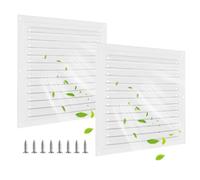 Rejilla de ventilación cuadrada de aluminio, 2 unidades, rejilla de ventilación para chimenea con mosquitera para cocina y baño, 250 x 250 mm