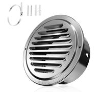 Rejilla de ventilación de 110 mm, de acero inoxidable 304, con protección contra insectos, redonda, para garaje, cocina, cuarto de baño