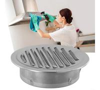 Rejilla de ventilación de 70-300 mm, rejilla de ventilador extractor redonda de acero inoxidable, herramienta de ventilación de conducto de pared exterior para uso residencial industrial comercial