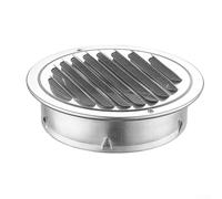 Rejilla de ventilación de acero inoxidable, 70-300 mm, cubierta redonda para extractor, protección contra insectos, montaje en pared para cocina y baño (70-75 mm)