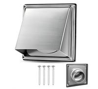 rejilla de ventilación de acero inoxidable de Φ150 mm, con red a prueba de insectos, rejilla de ventilación de conducto circular adecuada para conductos del sistema de ventilación mecánica