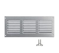 Rejilla de ventilación de acero inoxidable de 300 x 100 mm, cubierta de ventilación con malla contra insectos