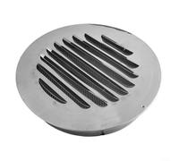 Rejilla de ventilación de acero inoxidable de 70 a 300 mm, cabeza plana redonda para conductos de pared exterior, campana extractora, cubierta resistente al viento, salida de escape de baño (tubo de