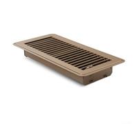 Rejilla de ventilación de acero resistente para calefacción y refrigeración HVAC, instalación simple sin herramientas para el hogar, oficina, hotel (4 x 10 pulgadas, marrón)