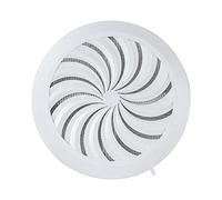 Rejilla de ventilación de aire de salida redonda, tamaño ajustable, diámetro de 100 mm hasta 150 mm, color blanco