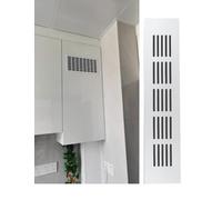 Rejilla de ventilación de aleación de aluminio for gabinetes, zapateros y guardarropas, alta permeabilidad al aire y fácil instalación.(Silver,60x300mm)