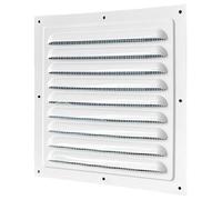 Rejilla de ventilación de aleación de aluminio - Rejilla de ventilación cuadrada for alero - Rejillas de ventilación for climatización en baño y oficina en casa(Black,1.6x2.4in/300x200mm)