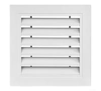 Rejilla de ventilación de aluminio blanco con rejillas para mejoras del hogar, puerta de cobertizo, salida de aire (300 x 300 mm)