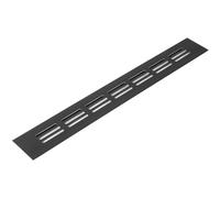Rejilla de ventilación de aluminio bronce, 40 x 300 mm, con rejilla antiinsectos, para aplicaciones de calefacción, refrigeración y ventilación. Cubierta de ventilación interior y exterior.