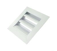 Rejilla de ventilación de aluminio con marco de hierro galvanizado diseñada para uso fiable de la cubierta de ventilación resistente a la intemperie en hoteles, restaurantes y talleres (200 x 200 mm)