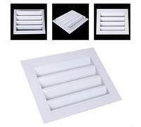 Rejilla de ventilación de aluminio con marco de hierro galvanizado diseñado para ventilación resistente a la intemperie en diferentes entornos (350 x 350 mm)