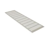 Rejilla de ventilación de aluminio con recubrimiento de polvo, 150 x 600 mm, color blanco