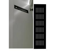 Rejilla de ventilación de aluminio con rejilla de ventilación, resistente a la corrosión, for fregaderos y armarios de cocina, armarios, zapateros, baños y paredes.(Black,60x300mm/2.4x11.8in)