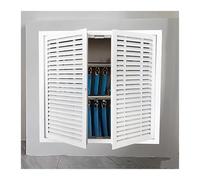 Rejilla de ventilación de Aluminio de Doble Cara, Decorativa, Blanca, con Lamas, Tapa de Retorno y Puerta extraíble para calefacción por Suelo Radiante y Caja eléctrica (110 x 100 cm).