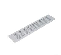 Rejilla de ventilación de aluminio para un flujo de aire óptimo en varios espacios cerrados, incluyendo baños y zapateros (80 x 400 mm)