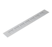 Rejilla de ventilación de aluminio plateado con rejilla de insectos, 40 x 300 mm, para aplicaciones de calefacción, refrigeración y ventilación. Cubierta de ventilación interior y exterior.