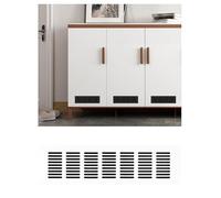 Rejilla de ventilación de aluminio - Rejilla de ventilación rectangular for armarios, gabinetes, puertas de baño y muebles (varios tamaños)(Milk,60x400mm/2.4x15.7in)