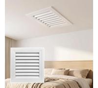 Rejilla de ventilación de Aluminio Resistente con Filtro extraíble, Cubierta de ventilación con Lamas de 45 Grados para Pared/Techo - Rejilla de ventilación Decorativa Ideal para Garaje, bañ