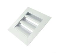 Rejilla de ventilación de aluminio resistente con marco de hierro galvanizado resistente a la intemperie para una ventilación eficiente (200 x 200 mm)