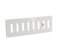 Rejilla de ventilación de metal ajustable de 300 x 100 mm, color blanco