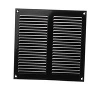 200x200mm Rejilla de Ventilación con Mosquitera - Rejillas de Aireación Metálicas - Acero, Negro