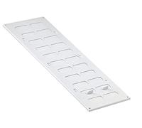 Rejilla de ventilación de metal con láminas con cierre (400 x 150 mm), color blanco