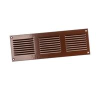 Rejilla de ventilación de Metal marrón con Malla de Insectos, 300 x 100 mm, Cubierta de ventilación