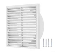 Rejilla de ventilación de pared ABS de 8 pulgadas con malla de acero inoxidable para salida de escape de 200 mm, cubierta de ventilación de pared exterior resistente a la intemperie para baño, cocina