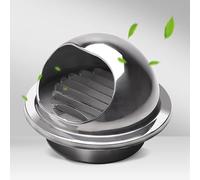 Rejilla de ventilación de pared de acero inoxidable redonda Ø 7.6 cm/11.4 cm/15.5 cm/23.4 cm/29.0 cm Rejilla de escape con rejilla de ventilación con malla para prevenir vientos y lluvia, tapa de