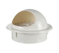 Rejilla de ventilación de pared exterior de PVC, redonda, de 75/110/160 mm, antipájaros y ratas.(Type1-160mm)