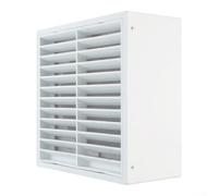 Rejilla de ventilación de plástico, 100/125/150 mm, cubierta de puerto de escape de pared, protección contra alimañas de malla de acero, material de polipropileno, uso interior y exterior (100 mm)
