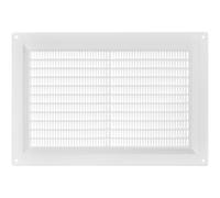 Rejilla de ventilación de plástico blanco de 10 x 7 pulgadas, con malla de insectos, HVAC, cubierta de ventilación interior, no incluye tornillos