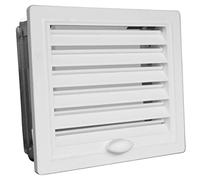 Rejilla de ventilación de plástico con marco de montaje, 200 x 200 cm, ajustable