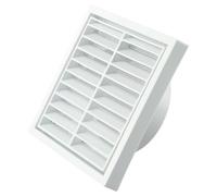 Rejilla de ventilación de plástico PP, salida de escape de techo de pared de 100/125/150 mm con malla de acero para protección contra alimañas, cubierta de ventilación de aire fresco para interiores y