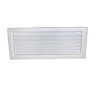 Rejilla de ventilación de retorno de aluminio para aire caliente y frío, difusor 300 x 150 mm, blanca