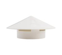 Rejilla de ventilación de techo de PVC, redonda, 75-160 mm | Tubos de ventilación para chimenea, resistente a la intemperie, color blanco, para frigorífico, congelador y mantenimiento de