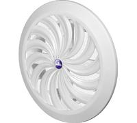 Rejilla de ventilación, diámetro 15 cm, forma redonda, color blanco, de plástico con cierre, con mosquitera T 89