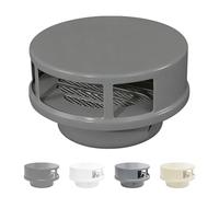 Rejilla De Ventilación Empotrar De Acero Inoxidable 304, ⌀ 70~200 Mm Cubierta De Ventilación Redonda Exterior, Rejilla De Ventilación Para Baño Cocina Tuberías De Conducto(Gray,100mm)