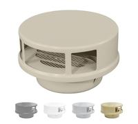 Rejilla De Ventilación Empotrar De Acero Inoxidable 304, ⌀ 70~200 Mm Cubierta De Ventilación Redonda Exterior, Rejilla De Ventilación Para Baño Cocina Tuberías De Conducto(Yellow,190mm)